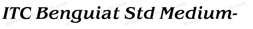 ITC Benguiat Std Medium字体转换